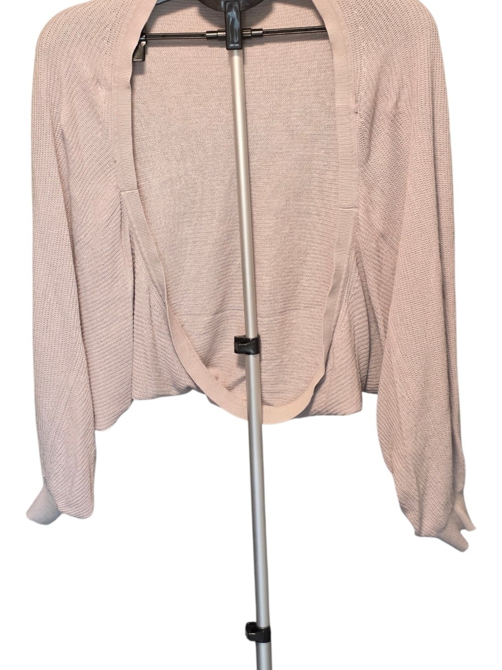 Womens Open-Front Lightweight Cardigan - Blush Pink